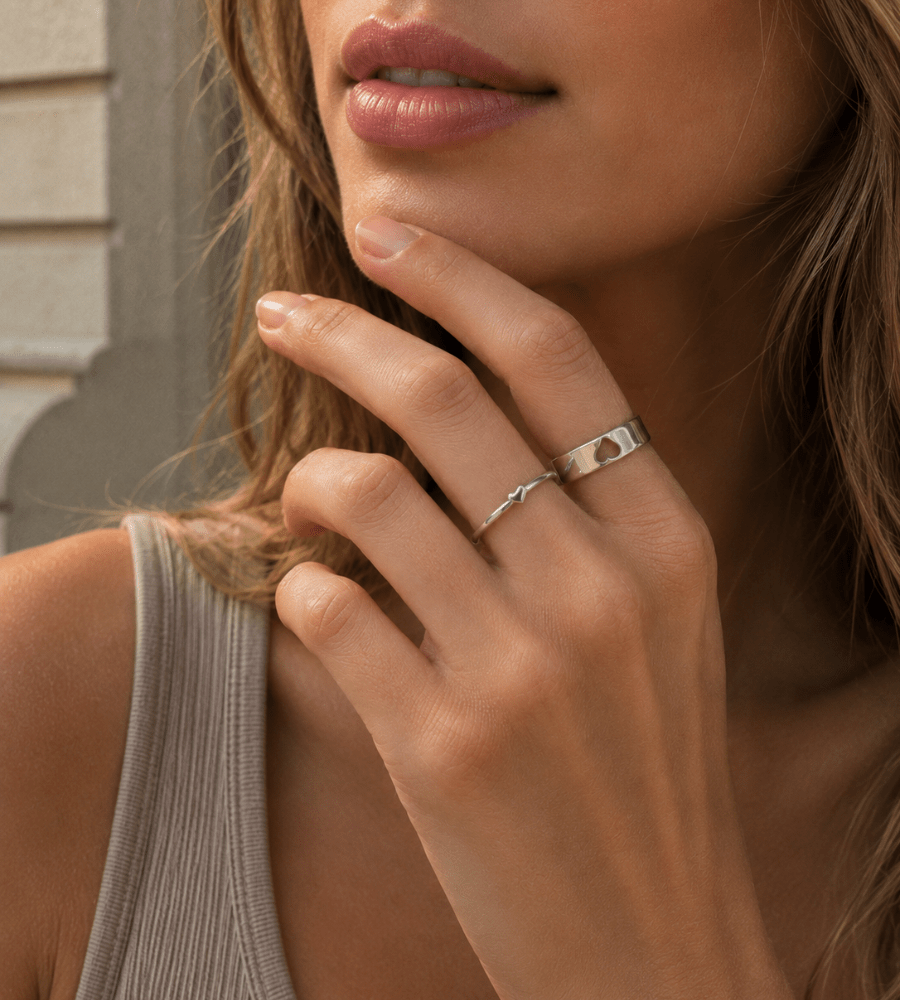 Heart Duo Ring - Mireva Jewelry