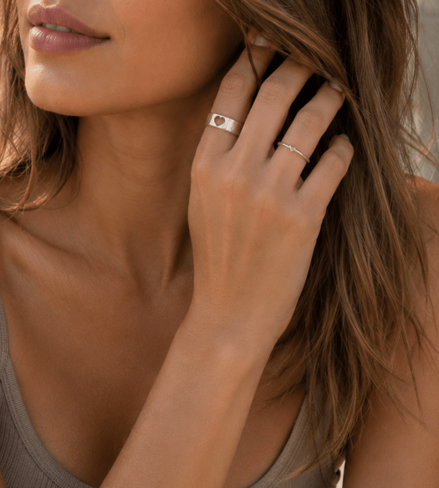 Heart Duo Ring - Mireva Jewelry