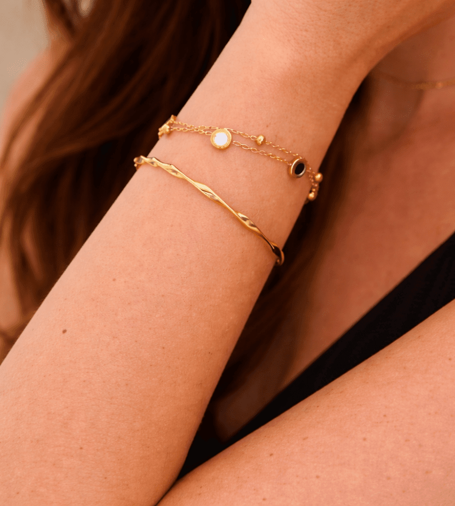 Imari Twisted Bangle - Mireva Jewelry