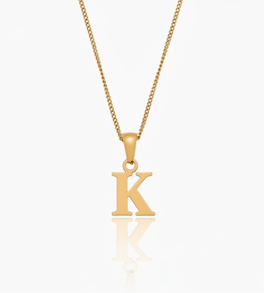 Initial Charm Necklace - Mireva Jewelry