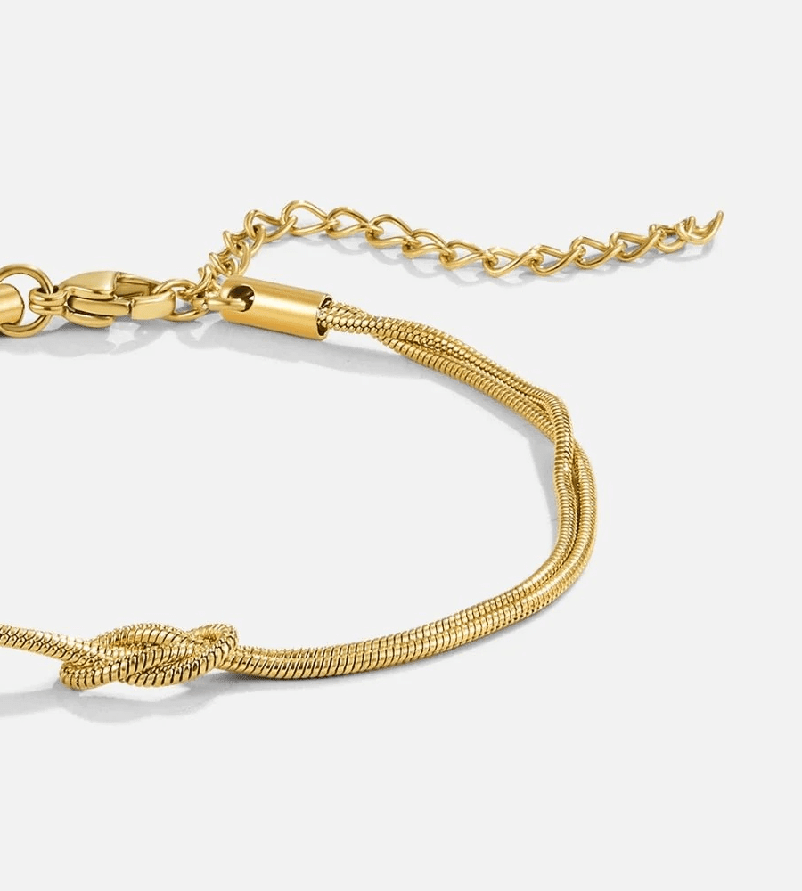 Knotted Gold Bracelet - Mireva Jewelry