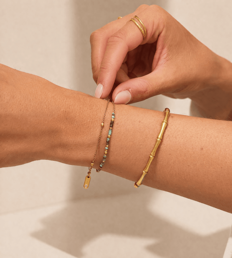 Layered Stone Bracelet - Mireva Jewelry