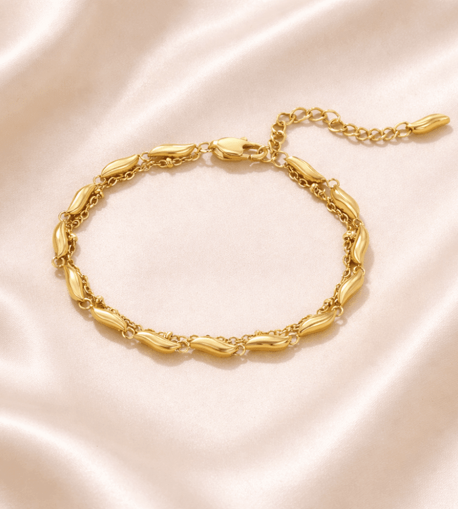 Layered Wave Bracelet - Mireva Jewelry