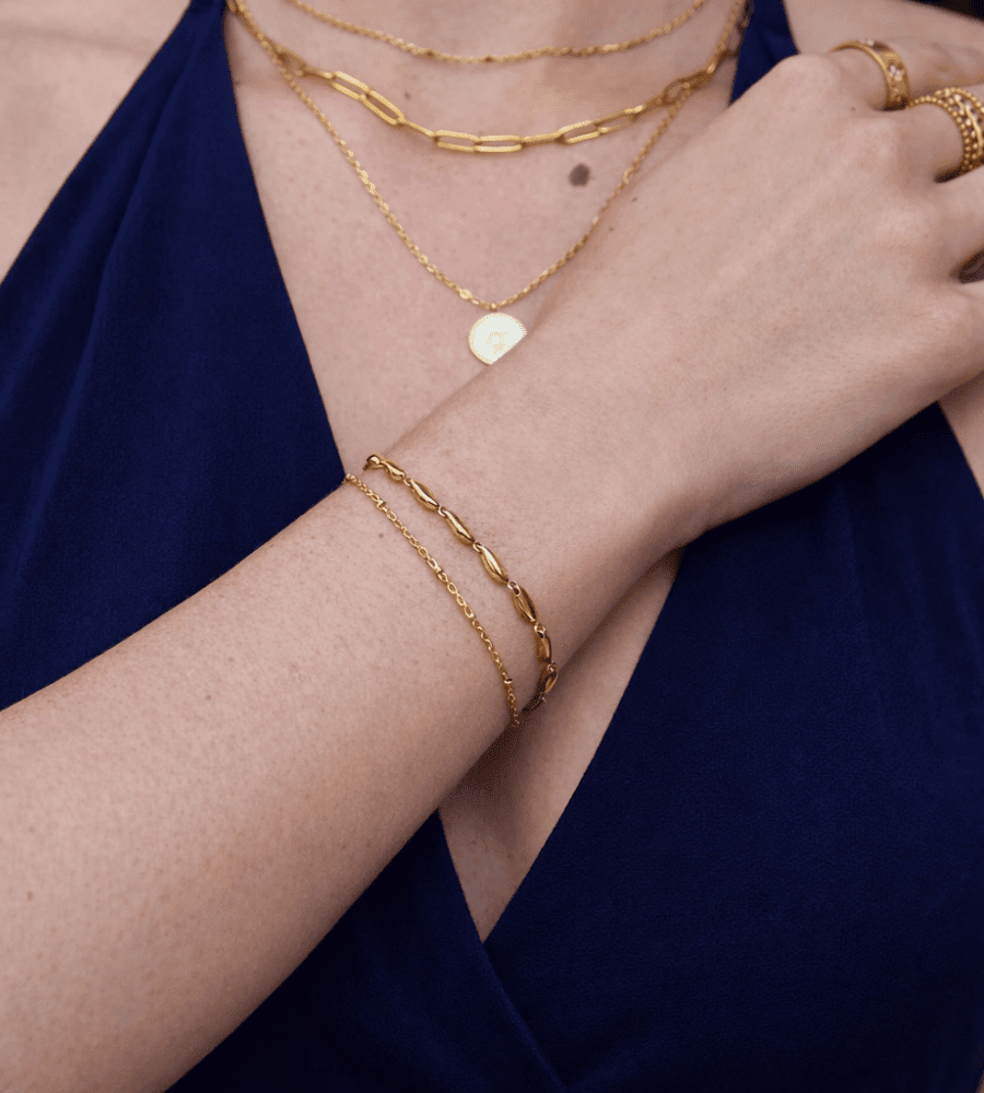 Layered Wave Bracelet - Mireva Jewelry
