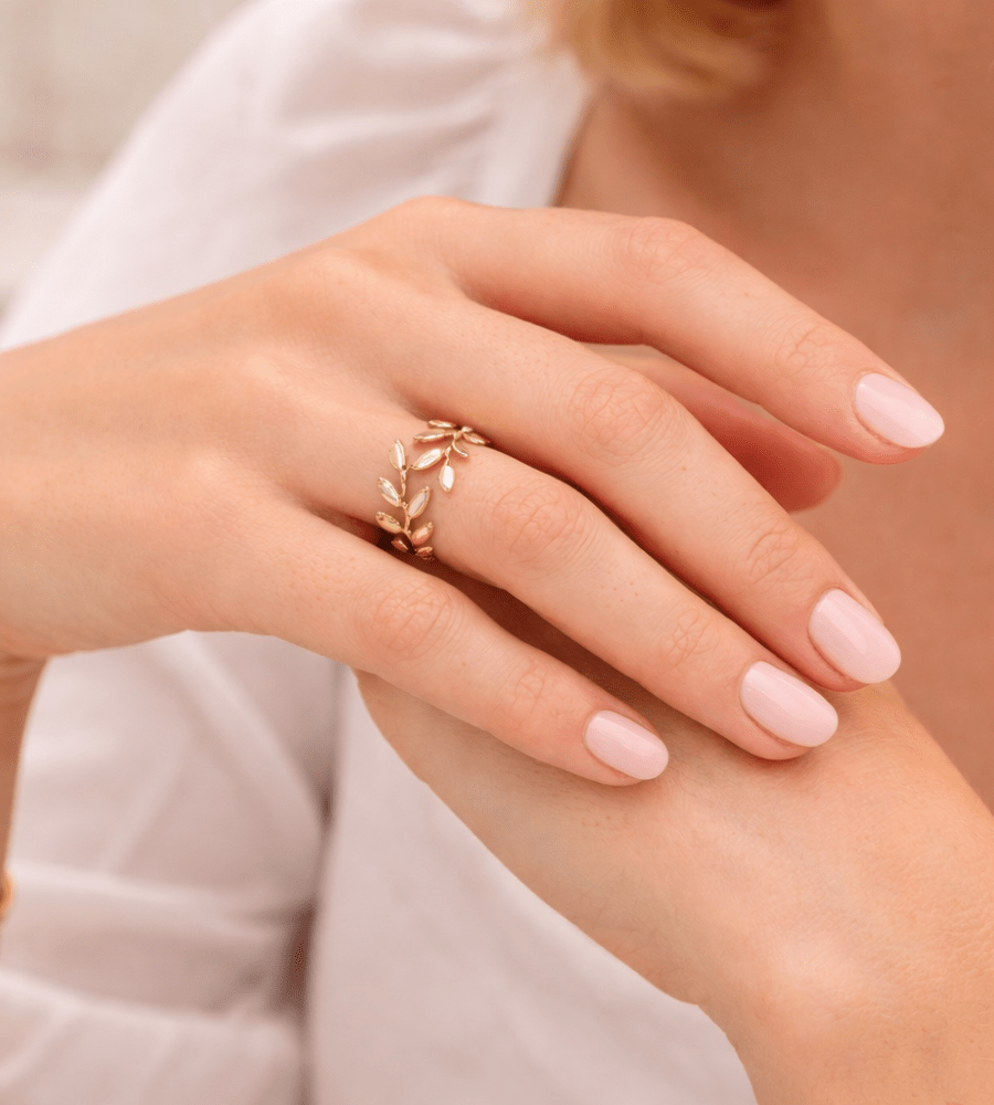 Leaf Gold Ring - Mireva Jewelry