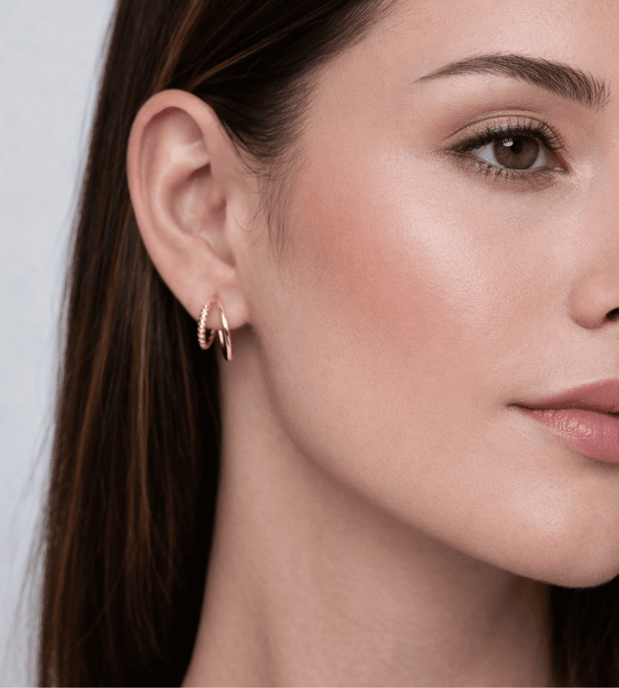 Leyla Double Hoop Earrings - Mireva Jewelry