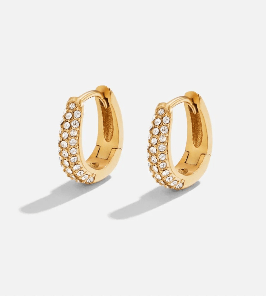 Lily Crystal Hoops - Mireva Jewelry