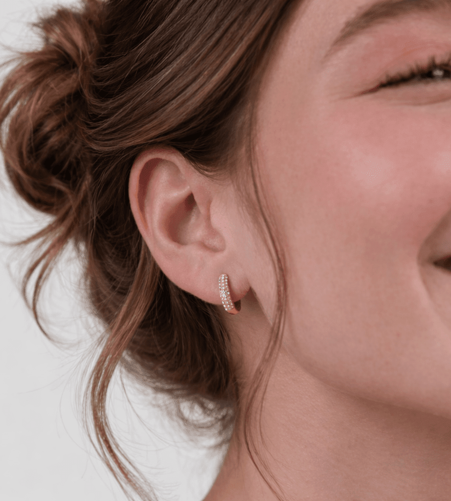 Lily Crystal Hoops - Mireva Jewelry