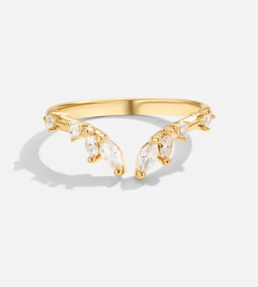 Lily Crystal Vine Ring - Mireva Jewelry