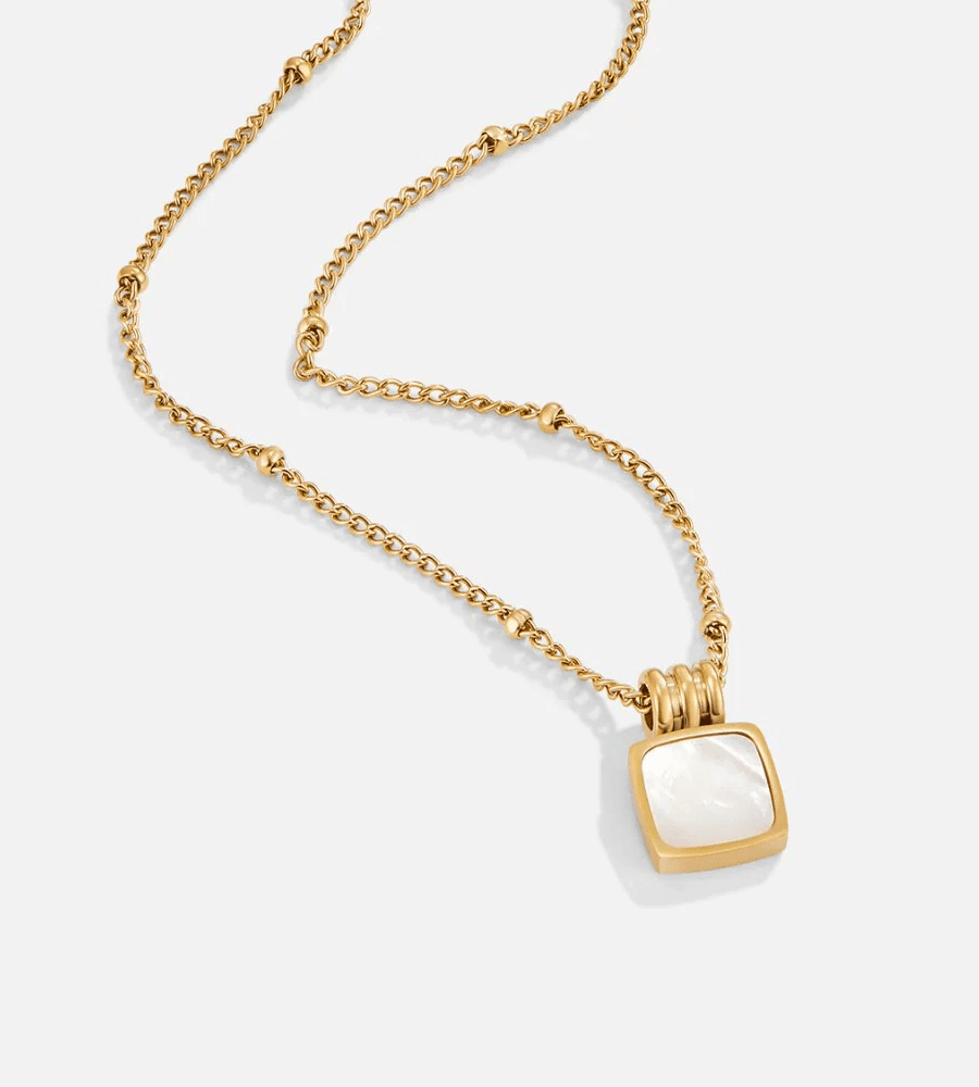 Lucia White Shell Necklace - Mireva Jewelry