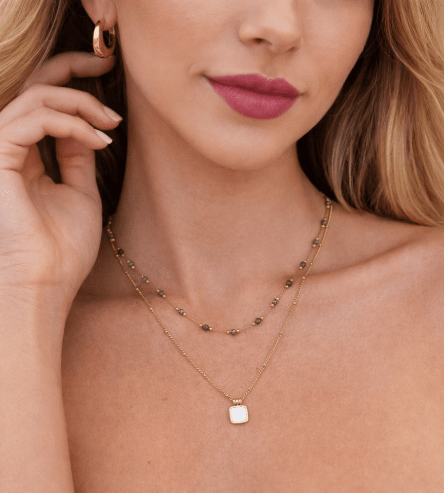 Lucia White Shell Necklace - Mireva Jewelry