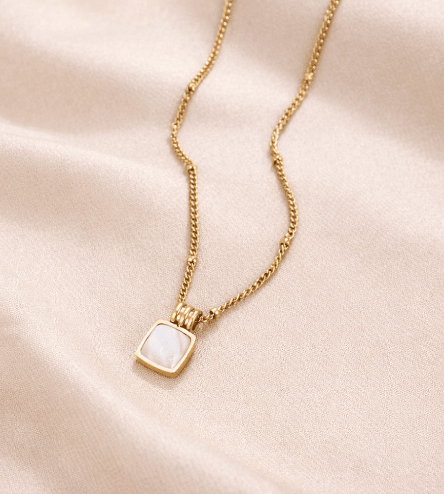 Lucia White Shell Necklace - Mireva Jewelry