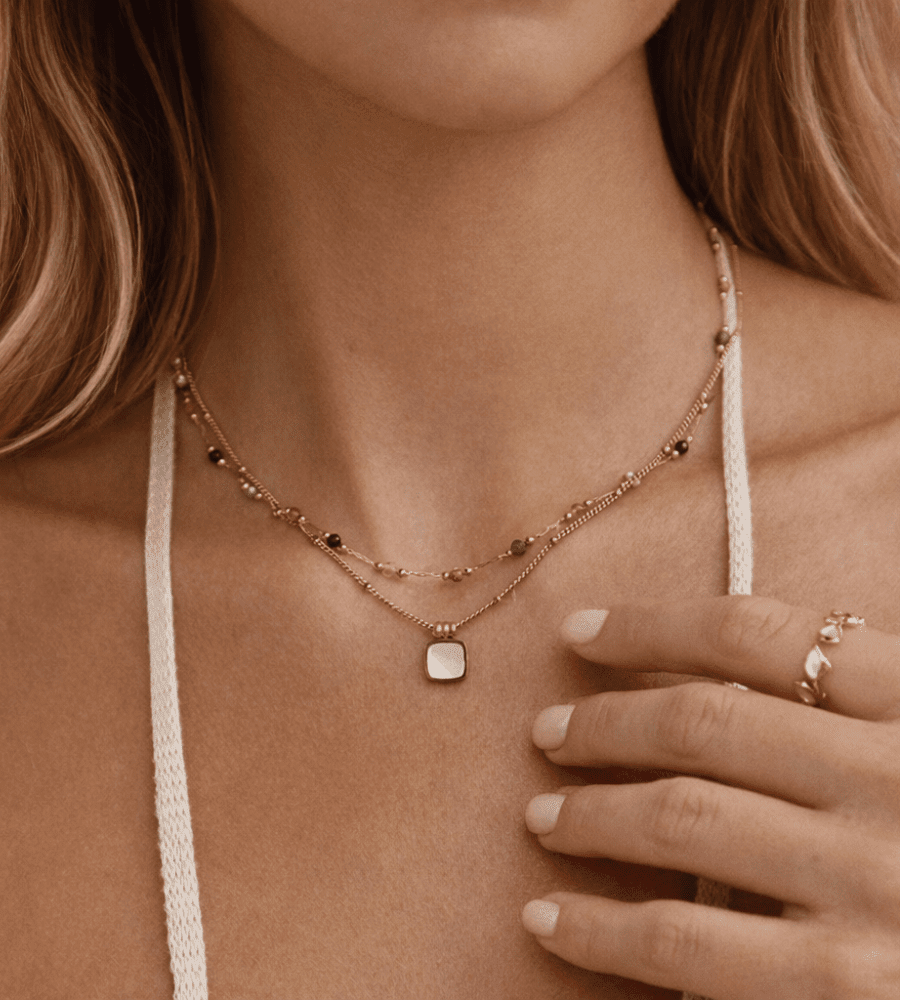 Lucia White Shell Necklace - Mireva Jewelry