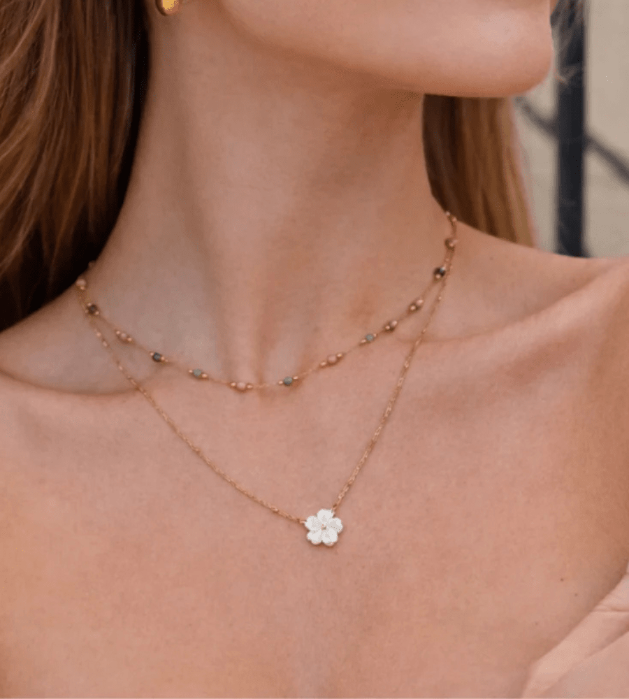 Lulu Stone Necklace - Mireva Jewelry