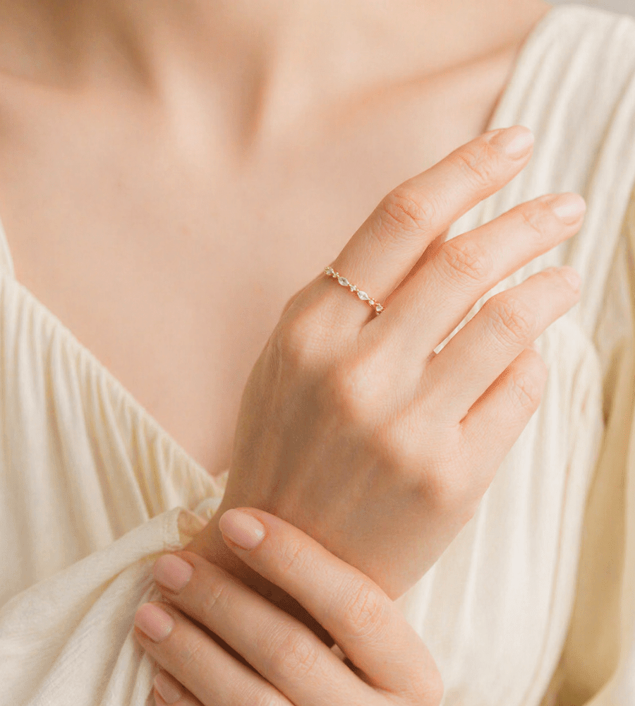 Marquis Gemstone Ring - Mireva Jewelry
