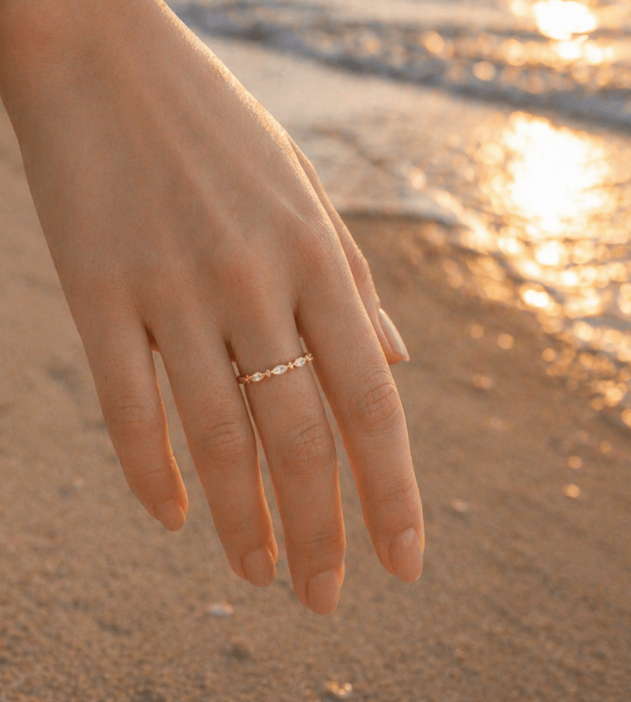 Marquis Gemstone Ring - Mireva Jewelry