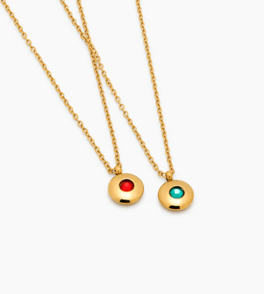 Mini Birthstone Pendant Necklace - Mireva Jewelry