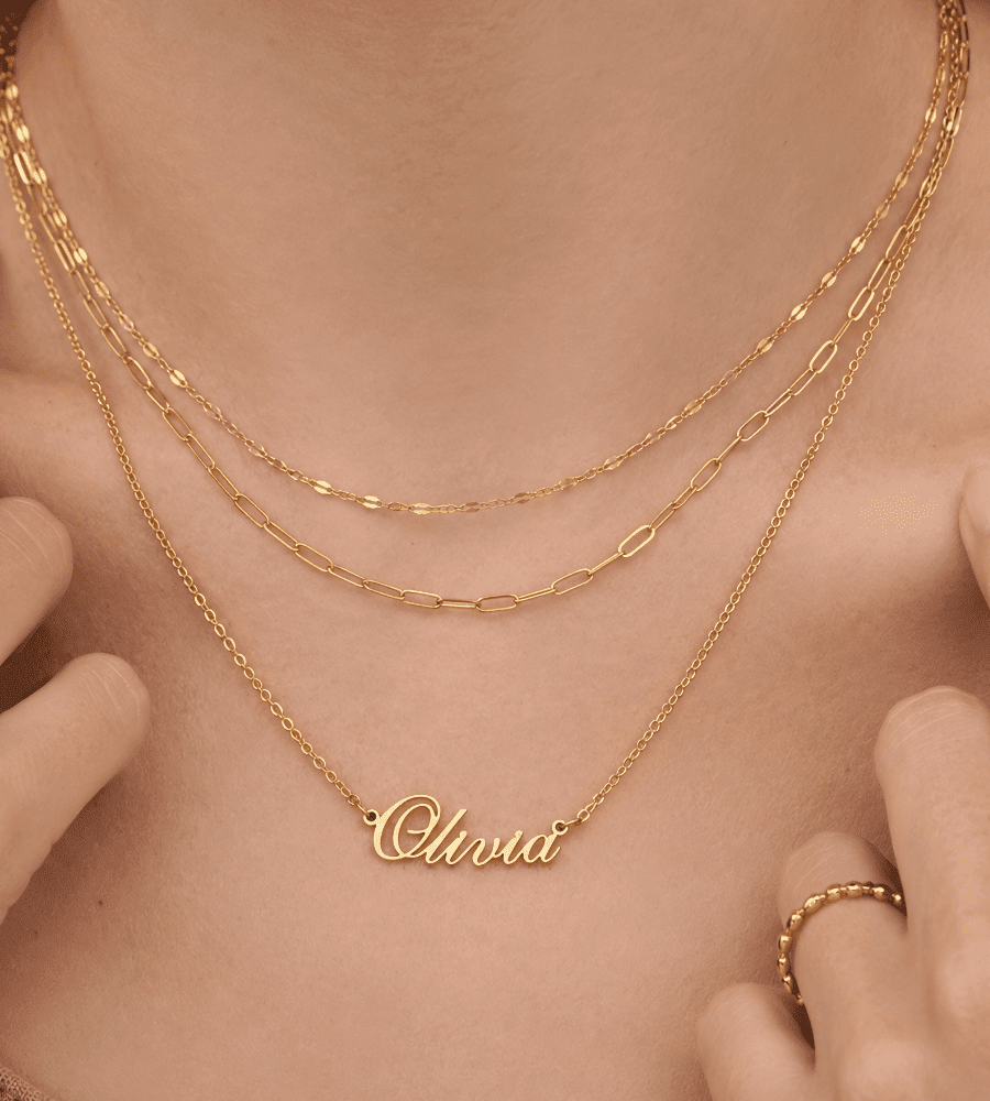 Mj Signature Name Necklace - Mireva Jewelry