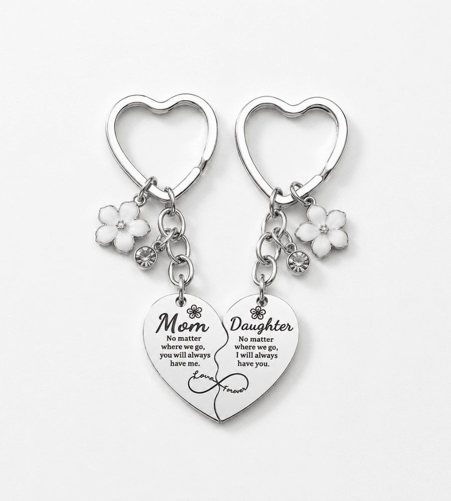 Mom Daughter Keychain Set - Mireva Jewelry
