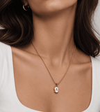 Mother of Pearl Initial Pendant Necklace - Mireva Jewelry