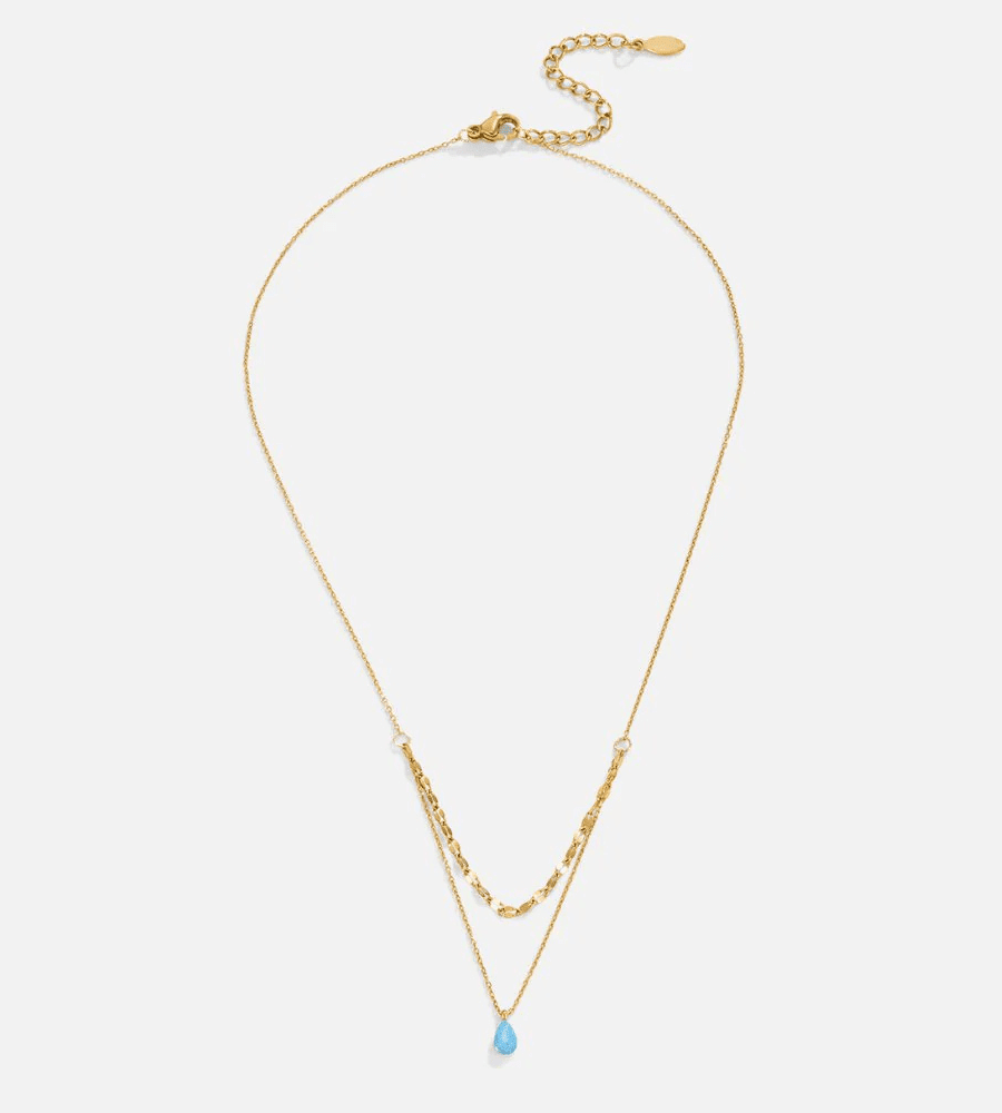 Opal Teardrop Necklace - Mireva Jewelry