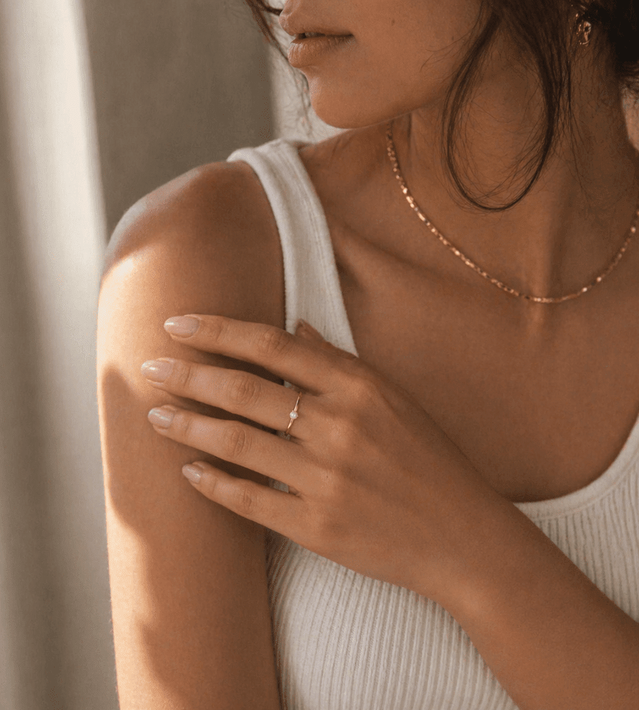 Pearl Stacking Ring - Mireva Jewelry