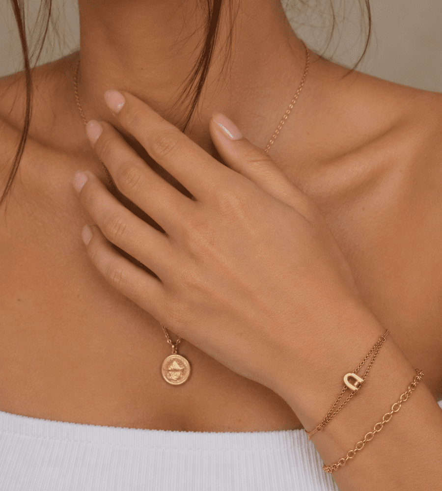 Personalized Bubble Initial Bracelet - Mireva Jewelry