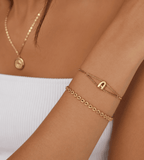 Personalized Bubble Initial Bracelet - Mireva Jewelry