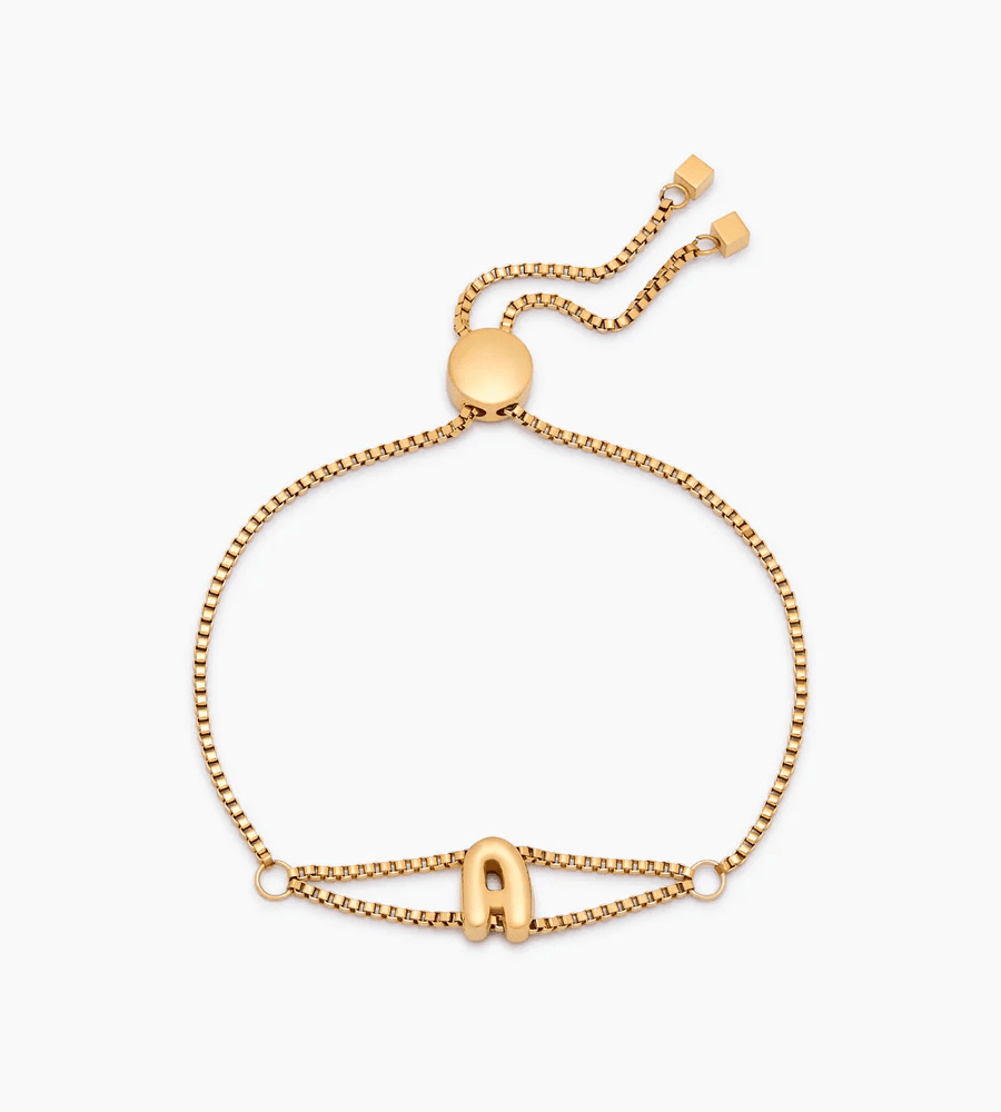 Personalized Bubble Initial Bracelet - Mireva Jewelry