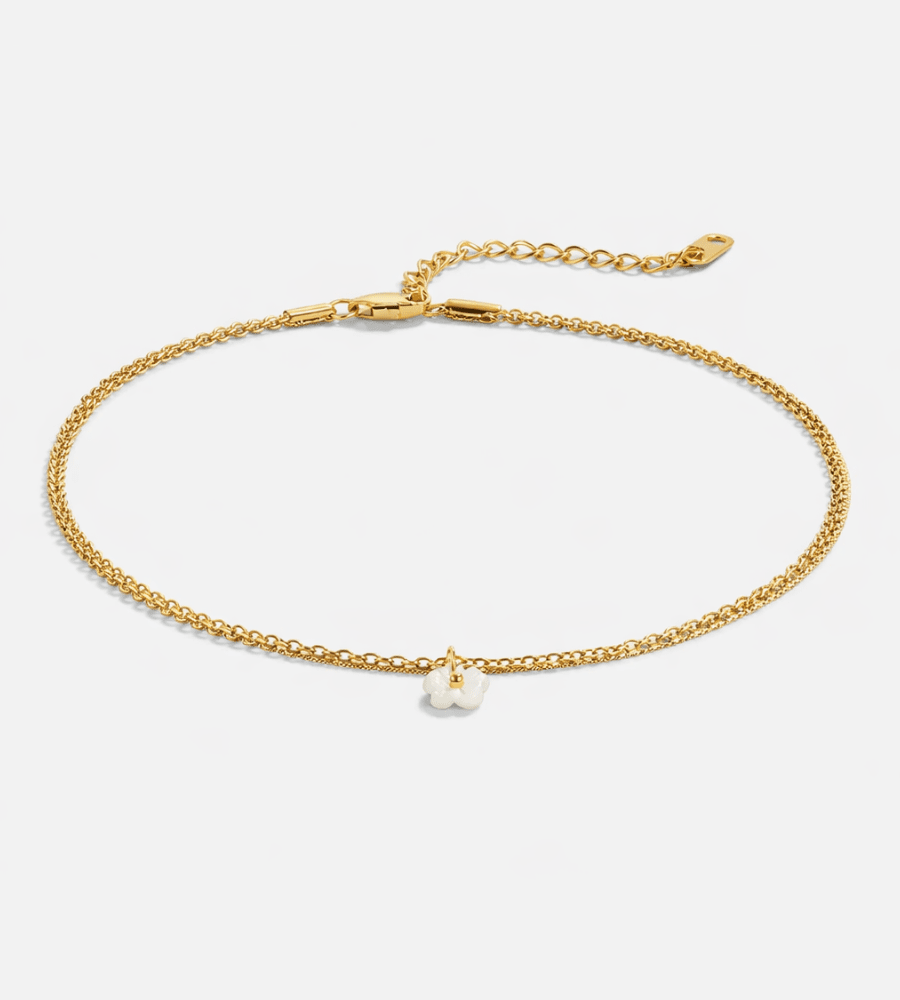 Petal Shell Anklet - Mireva Jewelry