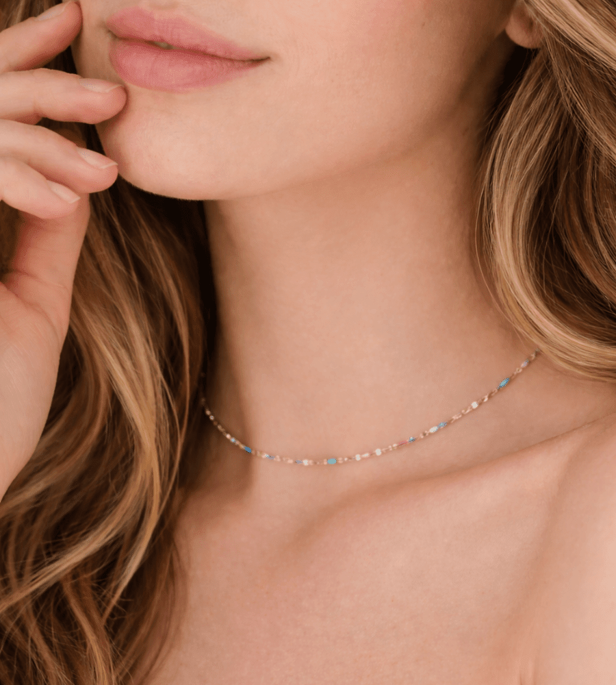 Rainbow Dainty Choker - Mireva Jewelry