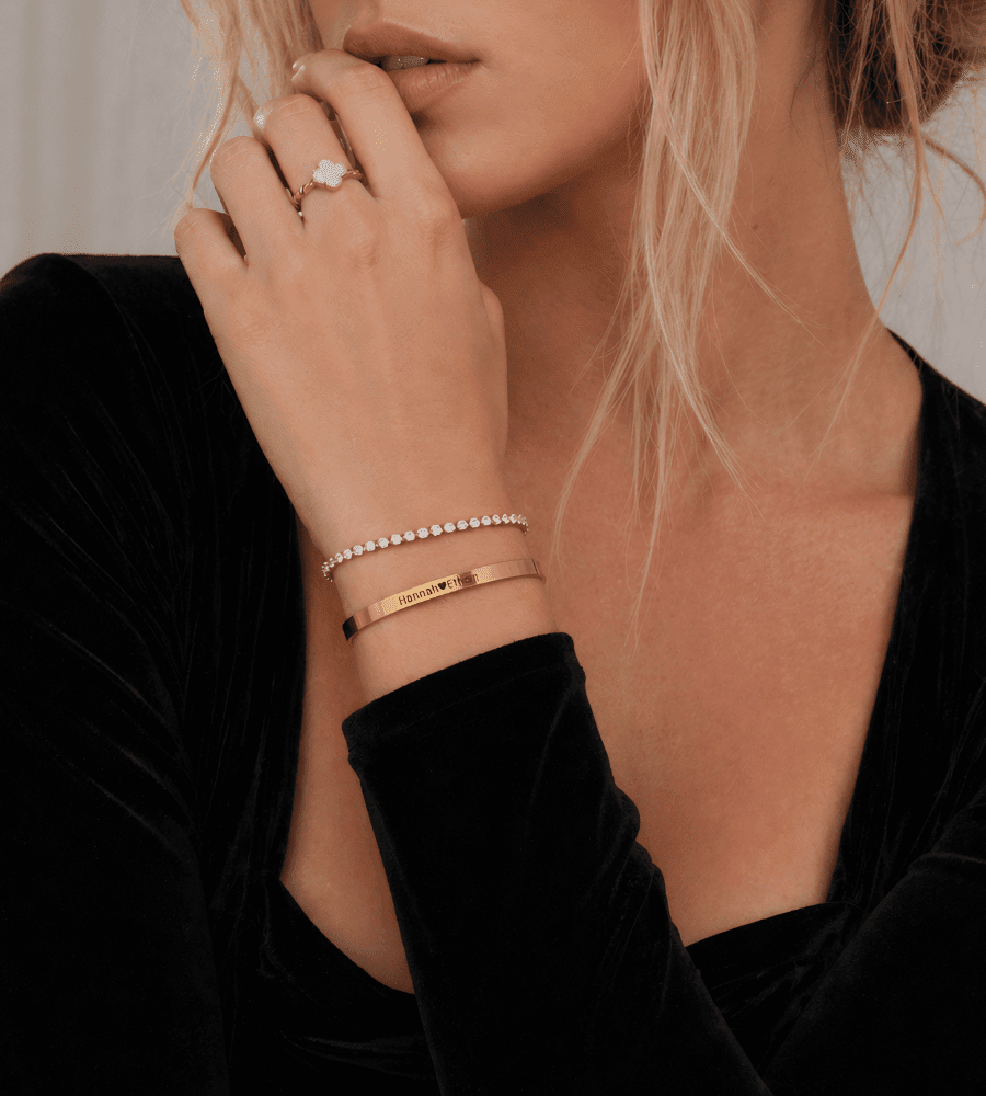Signature Bar Slider Bracelet - Mireva Jewelry