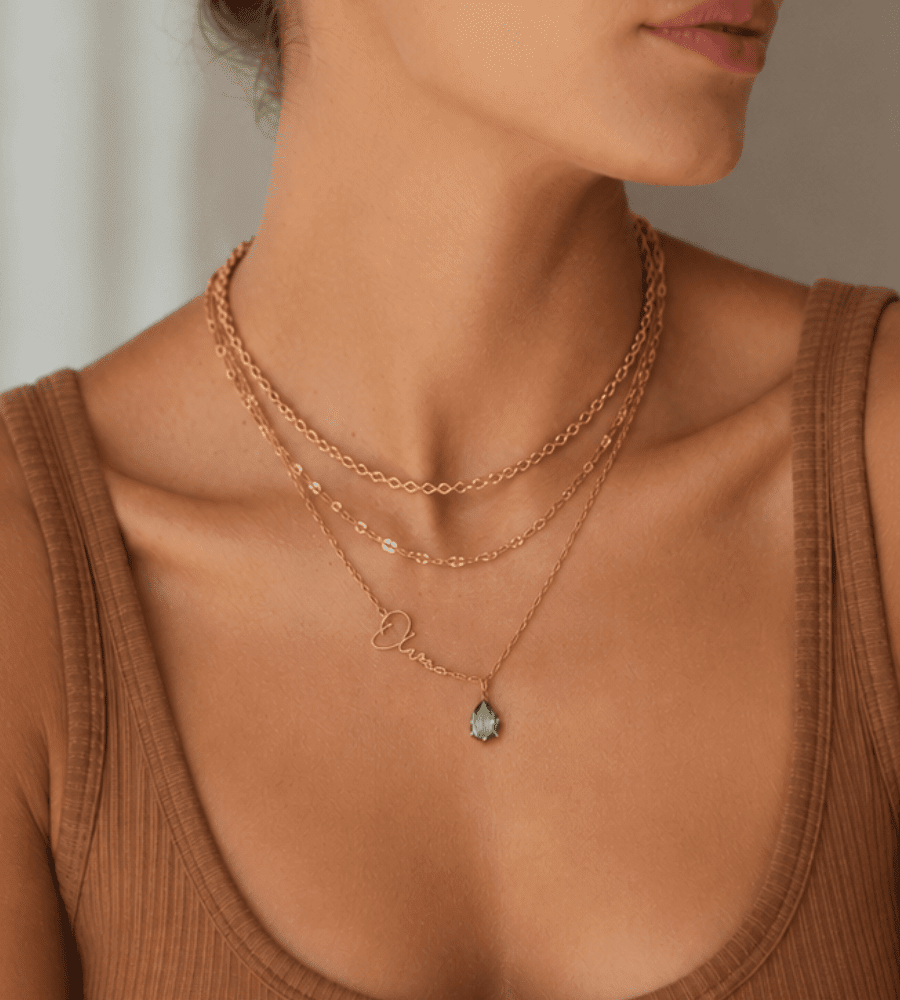 Signature Birthstone Necklace - Mireva Jewelry