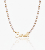 Signature Name Tennis Necklace - Mireva Jewelry