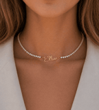 Signature Name Tennis Necklace - Mireva Jewelry