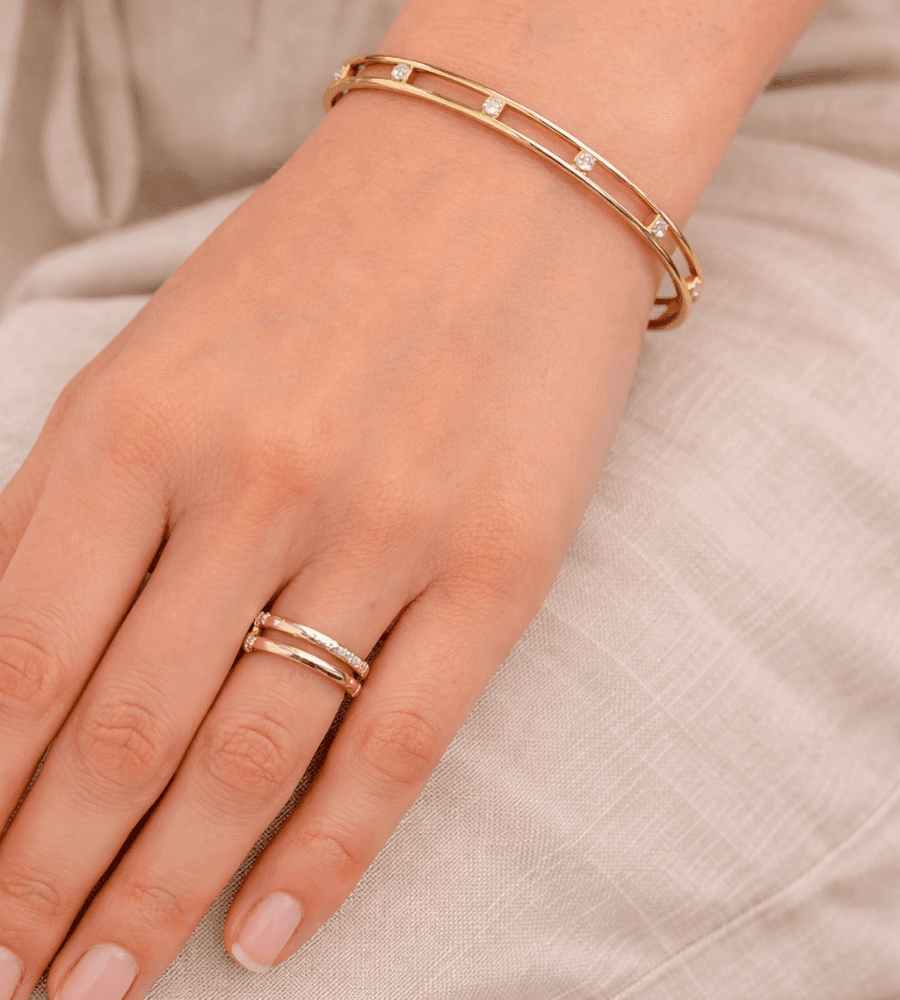 Sofia Crystal Bangle - Mireva Jewelry