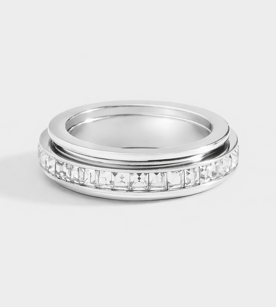 Spinning Crystal Ring - Mireva Jewelry