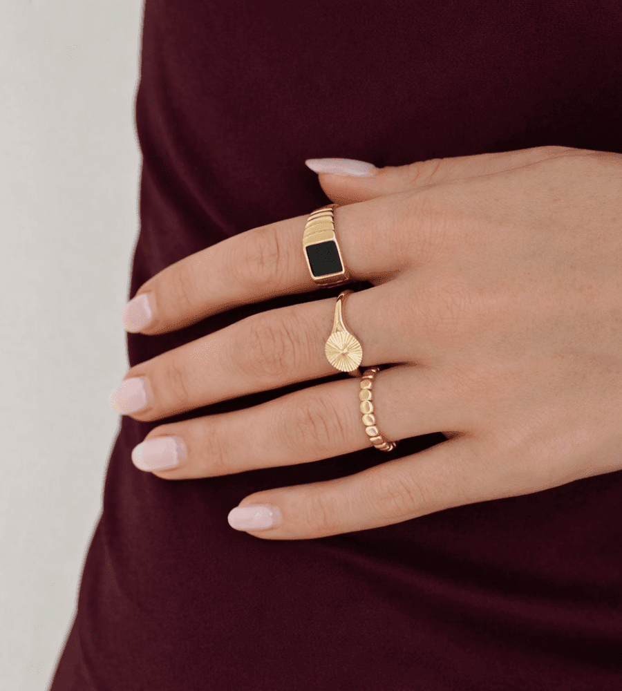 Sun Signet Ring - Mireva Jewelry