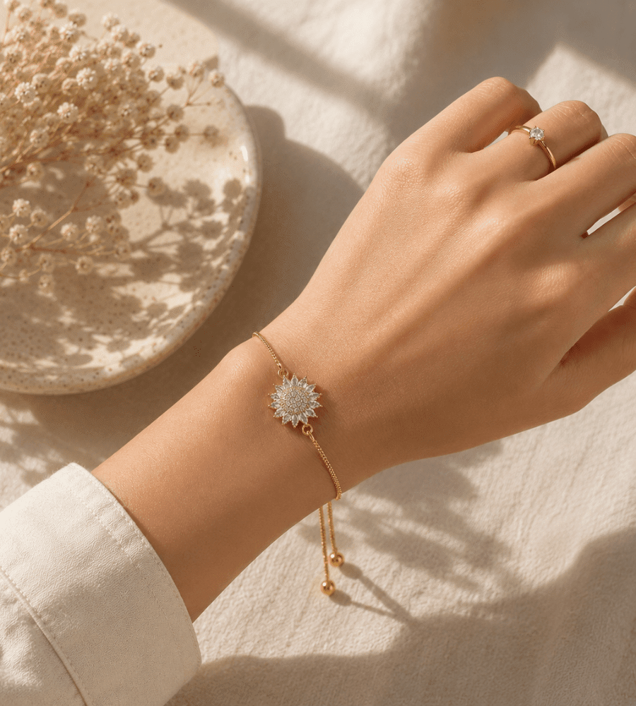 Sunflower Charm Bracelet - Mireva Jewelry