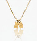 Tag Initial Necklace - Mireva Jewelry