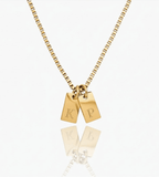 Tag Initial Necklace - Mireva Jewelry