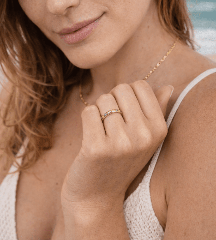 Tali Rainbow Ring - Mireva Jewelry
