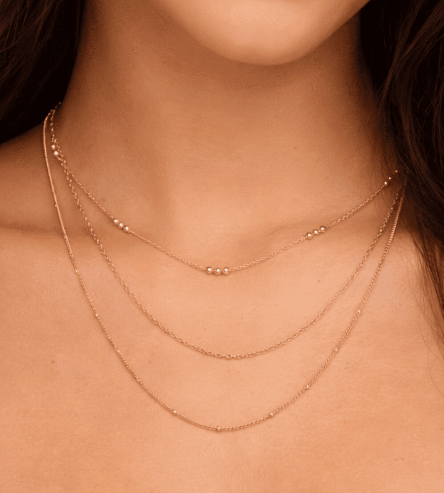 Tessa Triple Necklace - Mireva Jewelry