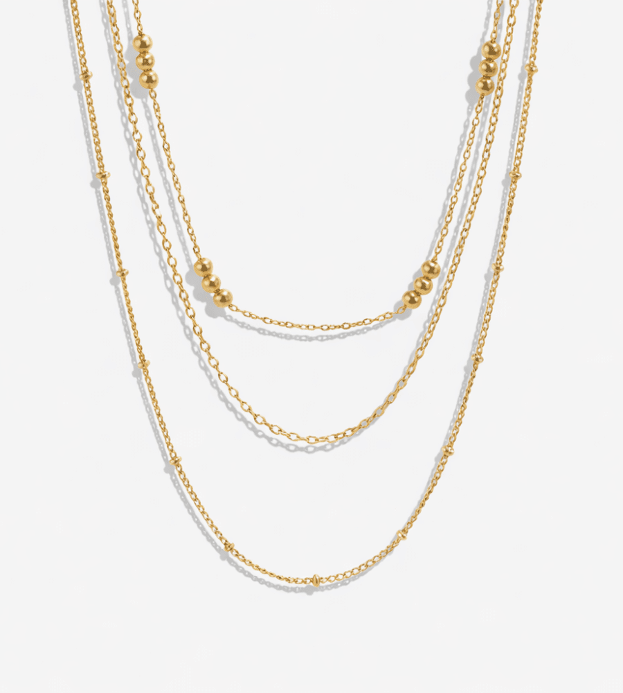 Tessa Triple Necklace - Mireva Jewelry