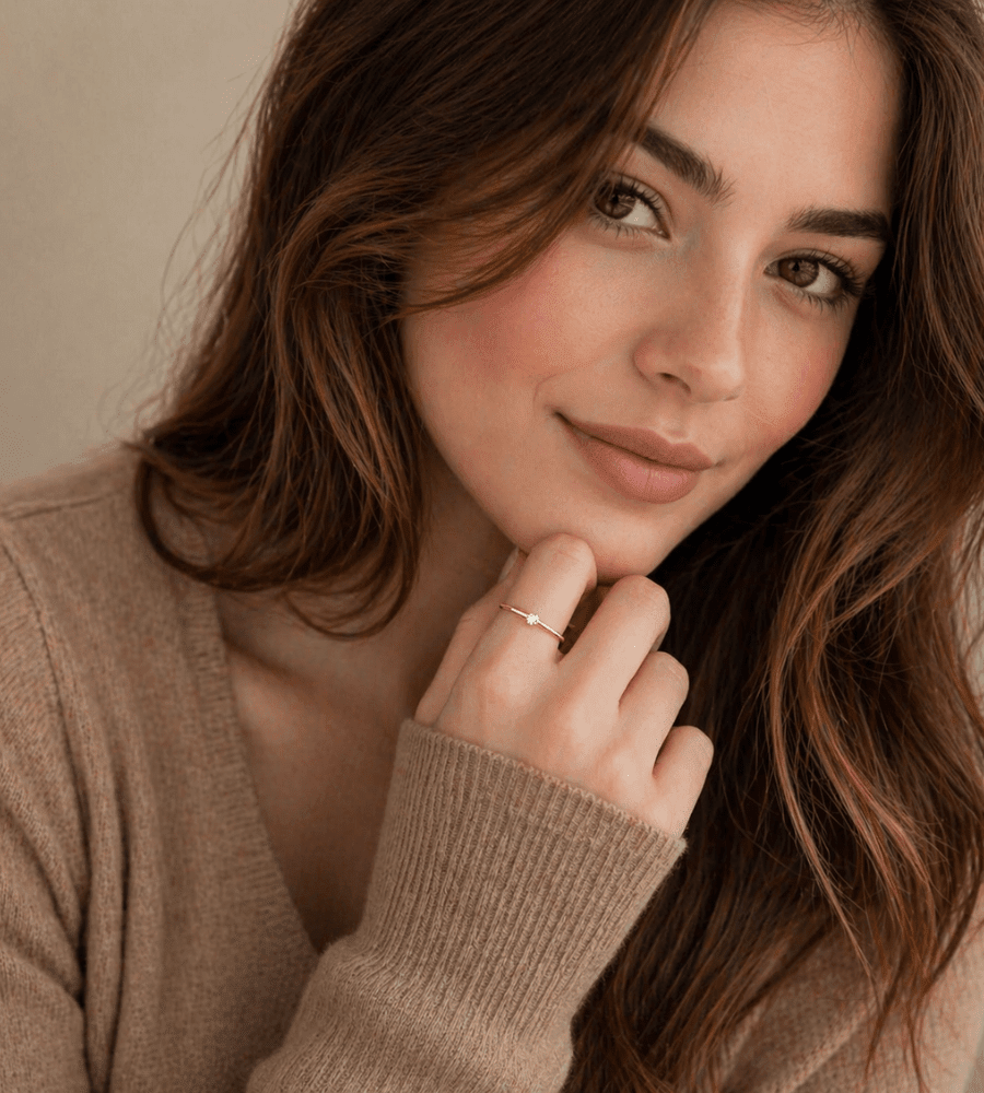 Tiny Diamond Ring - Mireva Jewelry
