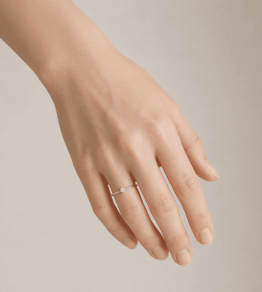 Tiny Diamond Ring - Mireva Jewelry