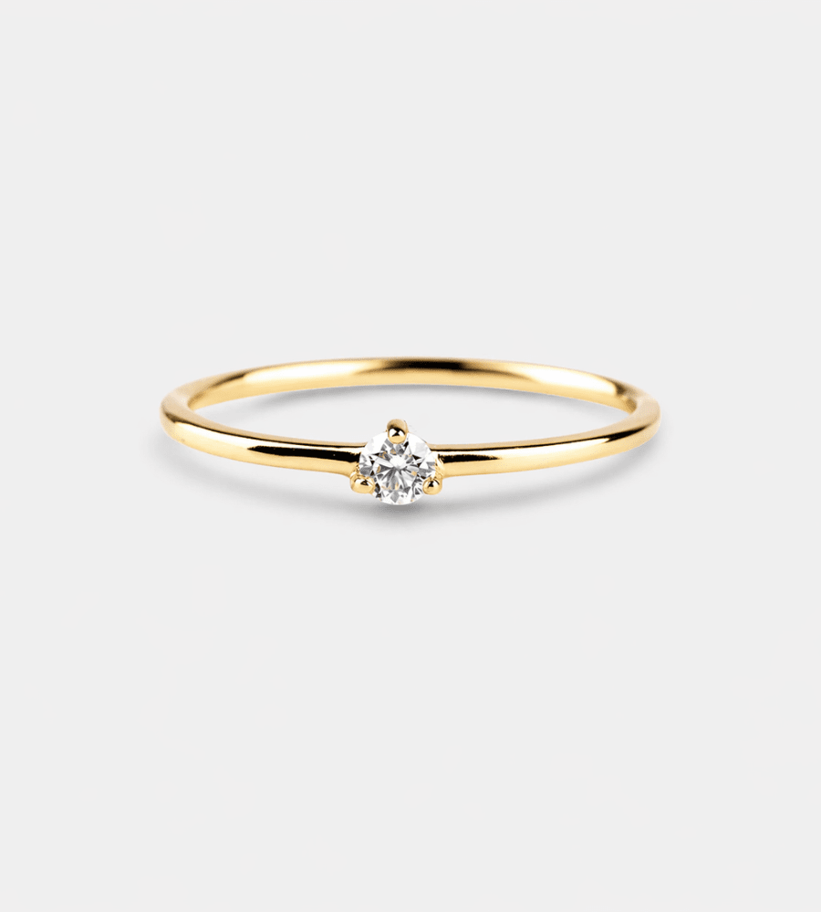 Tiny Diamond Ring - Mireva Jewelry