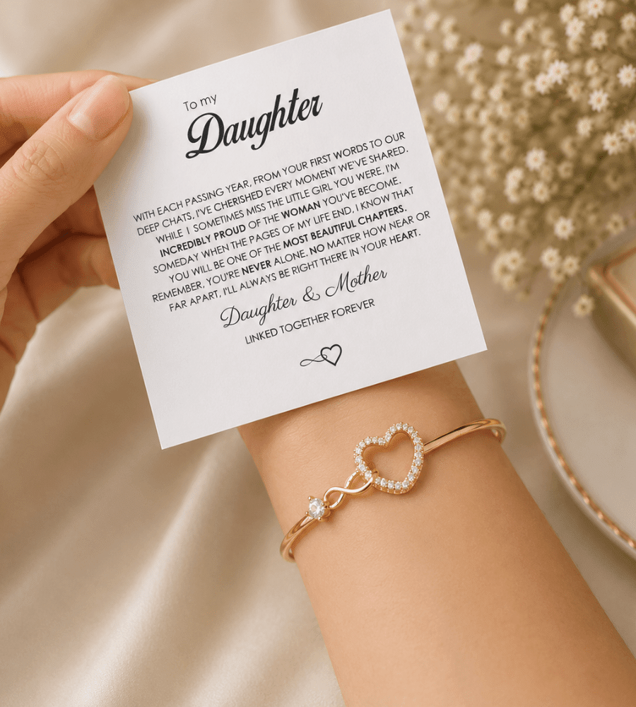 To My Daughter Infinity Charm Bracelet - Mireva Jewelry