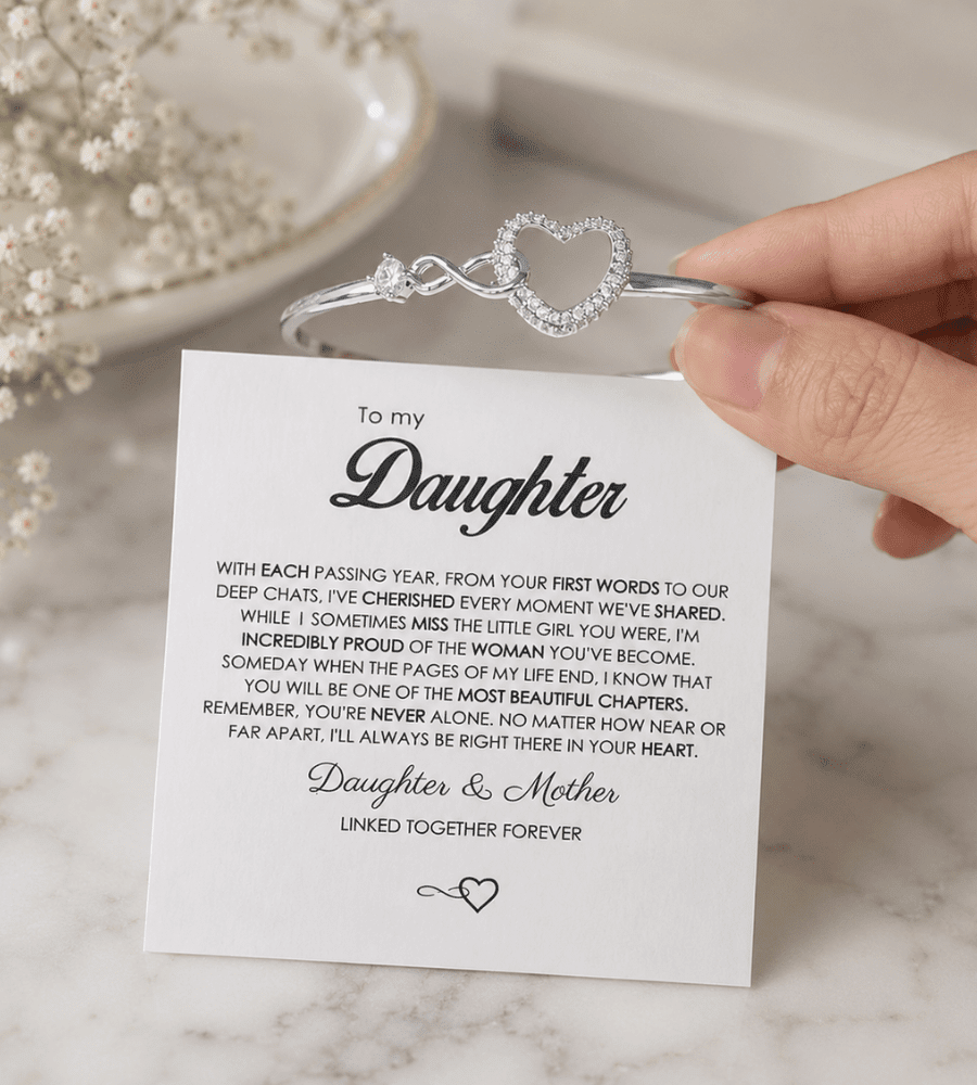 To My Daughter Infinity Charm Bracelet - Mireva Jewelry