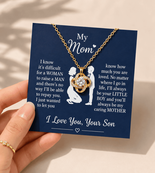 To My Mom Forever Your Little Boy Necklace - Mireva Jewelry